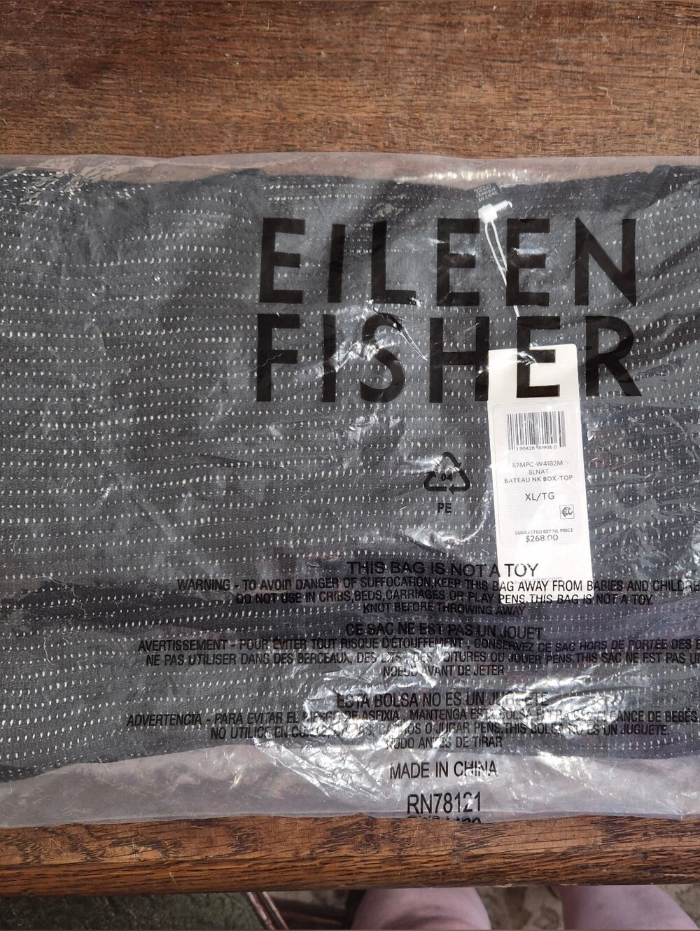 Eileen Fisher Batteau Neck Box-Top